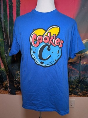 Cookies SF Berner Cookie Monster Royal Blue Men's Tee Shirt size L rare NWOT