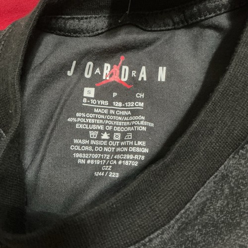 Jordan Flight NWT 2-Piece Set Girls Small 8 -10 Shirt and Bike Shorts Black Red - Picture 5 of 7