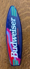 BUDWEISER 1993 10"SURFBOARD Draft Beer Tap Handle Rare Unique Collectable 