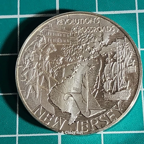 NEW JERSEY The Great Seal Sterling Silver Bicentennial PROOF Medal T8821