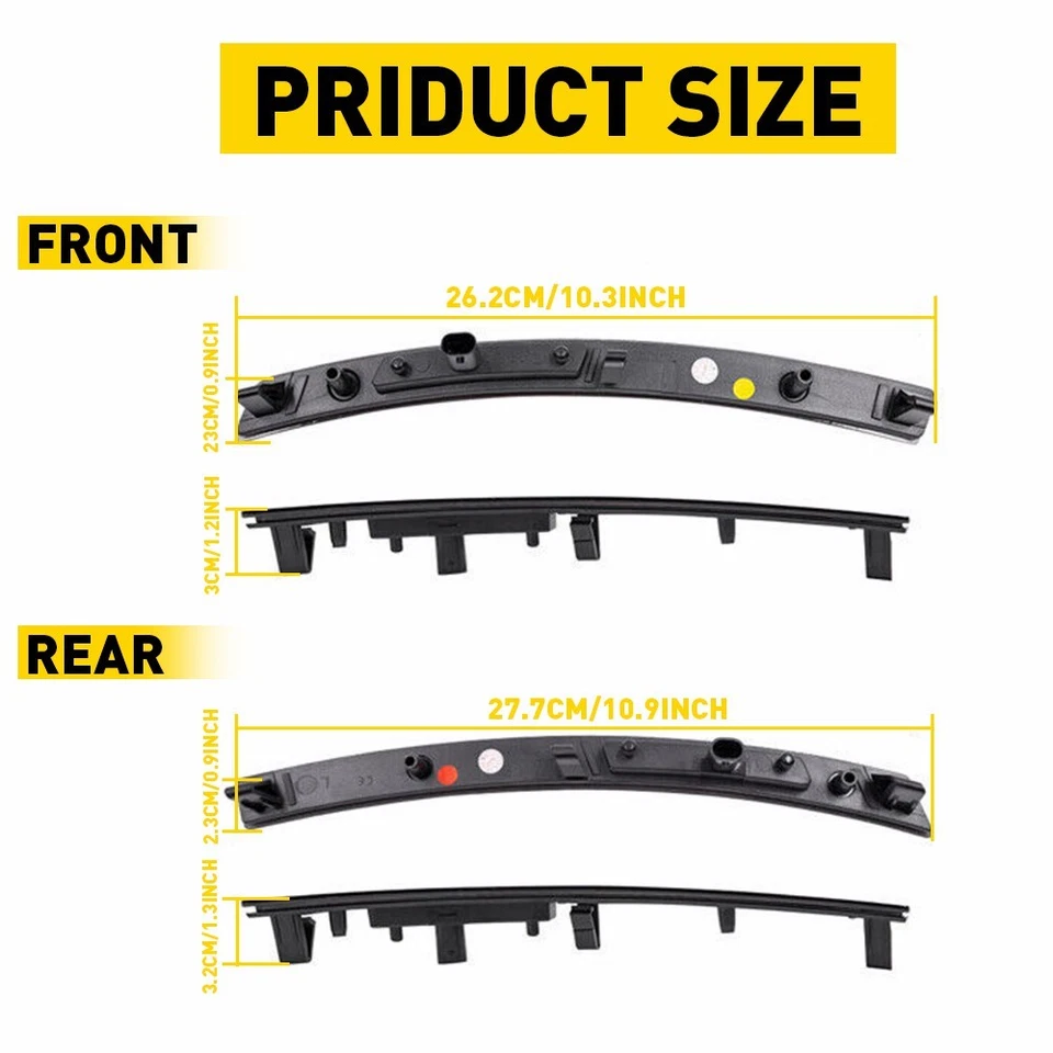 Smoked Front & LED Rear Side Lights Marker Lens For 2014-2019 Chevrolet Corvette - Image 3 of 4