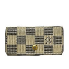 LOUIS VUITTON Multicles 4 N60020 Azur Damier CT0138 Key Case Damier Canvas
