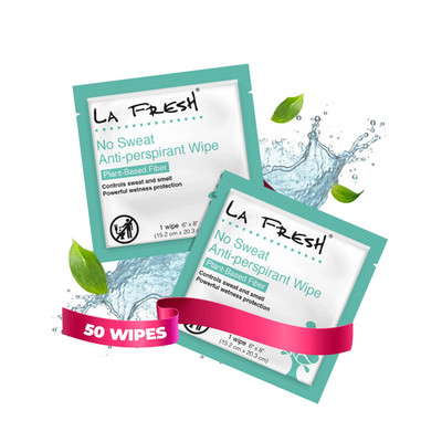 La Fresh Travel Lite Antiperspirant and Body Wipes - 50 Individually Wrapped Deo
