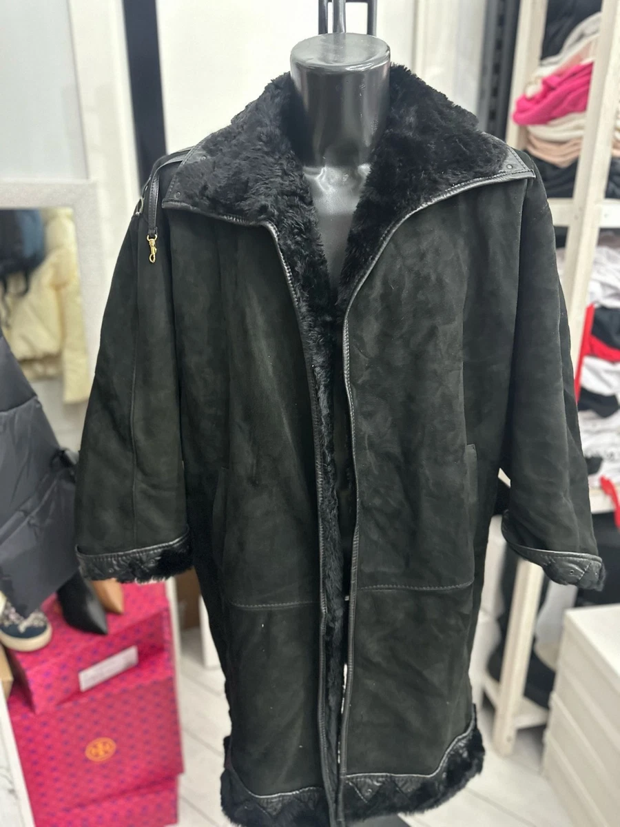 Manteau Homme Vintage En Coton - Taille 48 - Noir - Occasion Très Bon État