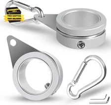 Flag Pole Rings, Flagpole Rings Aluminum Alloy 360° Rotating anti Wrap Flag Moun