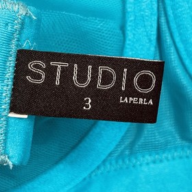 Studio La Perla teal mesh unlined underwire bra, 36C.