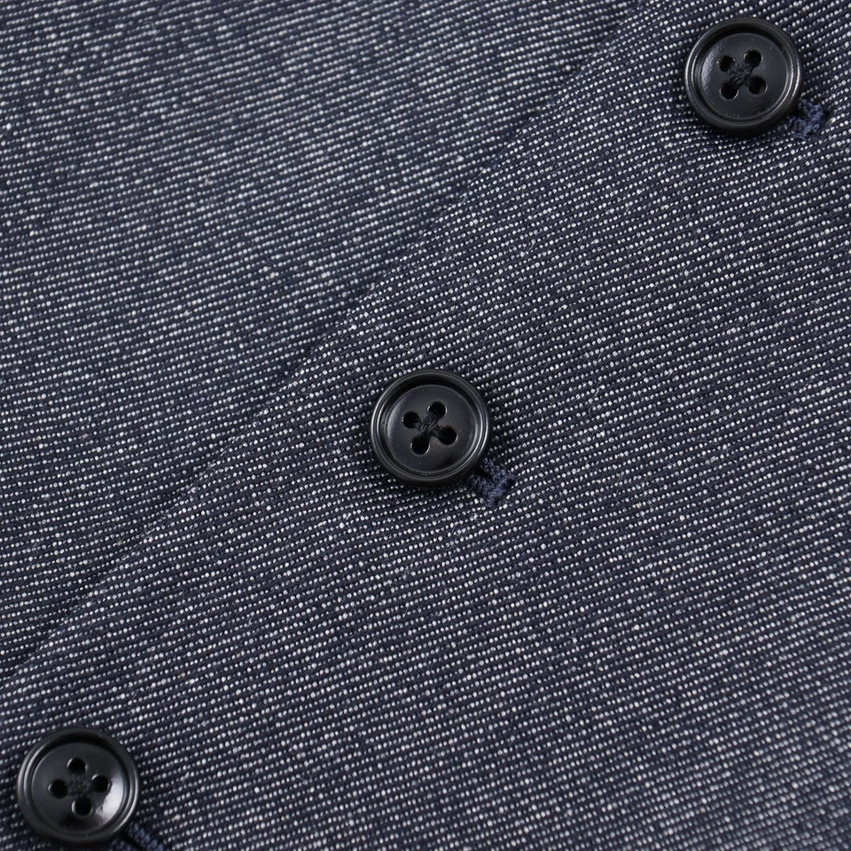 Chaleco Belvest Slim-Fit Azul Denim Oscuro Sarga Lana-Algodón 44R (UE 54) Foto 2 de 4