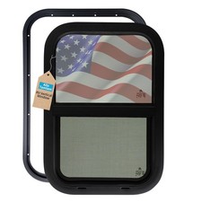 Vertical 15"x22" RV Window for Cargo Trailer Camper Tinted Vertical Sliding w...