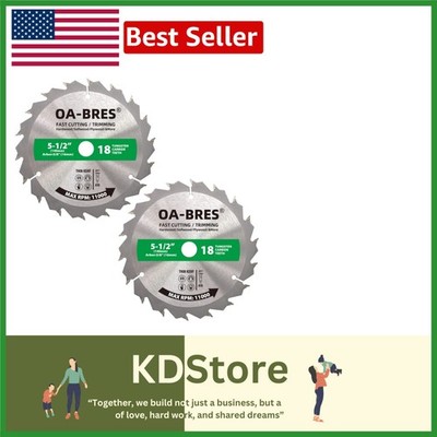 5.5-Inch 18-Tooth ATB Cordless Trim Saw Blades   2 Pack