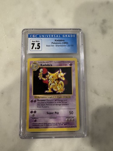 Kadabra (Shadowless) graded CGC 7.5 for sale on eBay