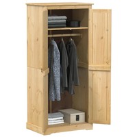 Schmaler Kleiderschrank Corona Massivholz Kiefer 76X50X170 Cm