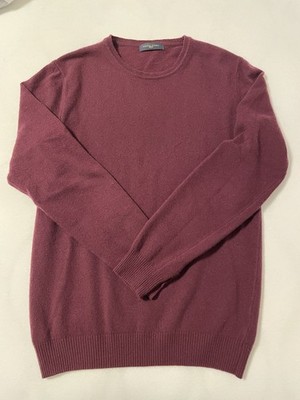 Daniele Fiesoli Herren Pullover 48 M Bordeaux Rot Burgundy Gran Sasso