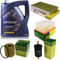 Mann Inspektionspaket 5L Mannol Defender 10W-40 FüR Peugeot 307 1.6 16V 2.0 1.4
