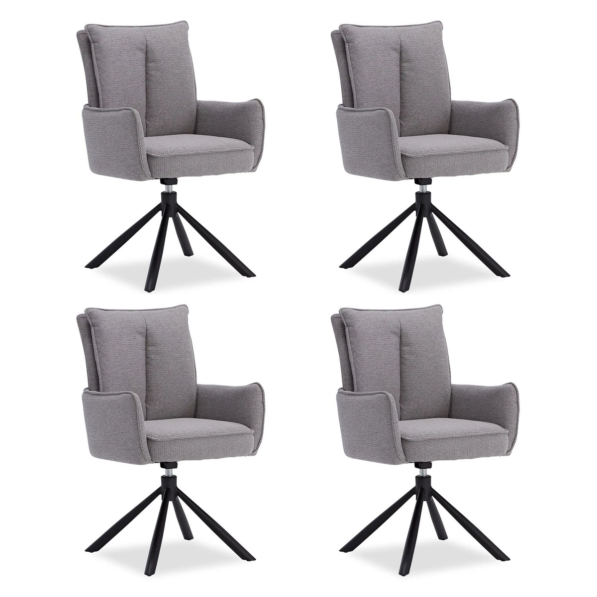 4er Set Esszimmerstuhl mit Armlehne Stuhl Wohnzimmerstühle drehbar Homestyle4u