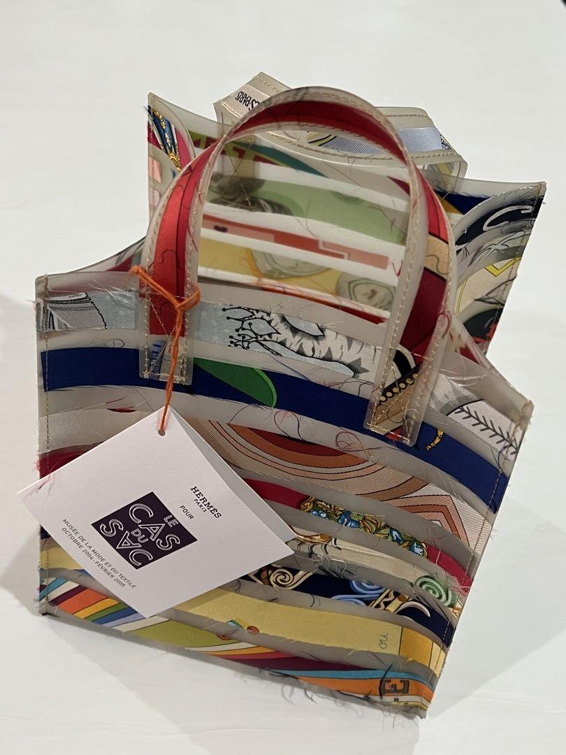 Hermes Louvre Museum Limited Edition Small Bag - Rubber with Silk Scarf Design