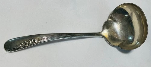 STERLING SILVER INTERNATIONAL BLOSSOM TIME SOUP CREAM SPOON LADLE FLATWARE