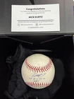 Fanatics Under Wraps NICK KURTZ AUTOGRAPHED BASEBALL GAME USED 2025 INSCRIPTION