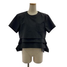 Sacai 2023SS Suiting Pullover Souching Logo Shoulder Zip Blouse 1 Used KLDR-0