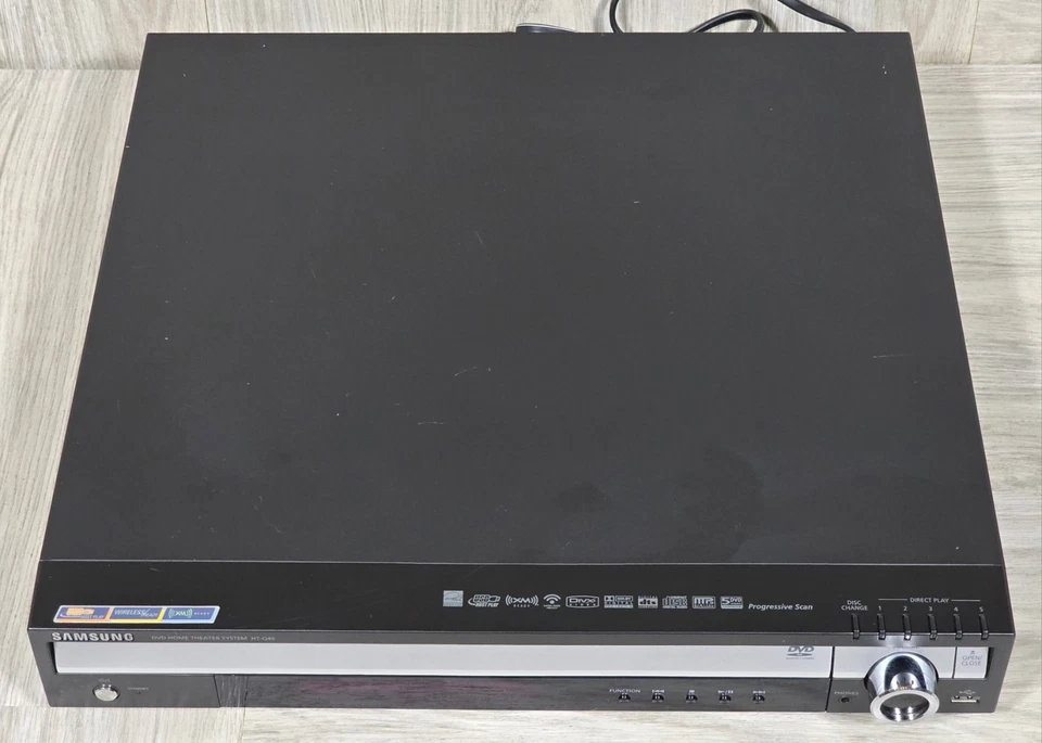 SAMSUNG HT-Q45 5-Disc DVD/CD 5.1ch Home Theater System No Remote/Speakers TESTED - Image 2 of 4