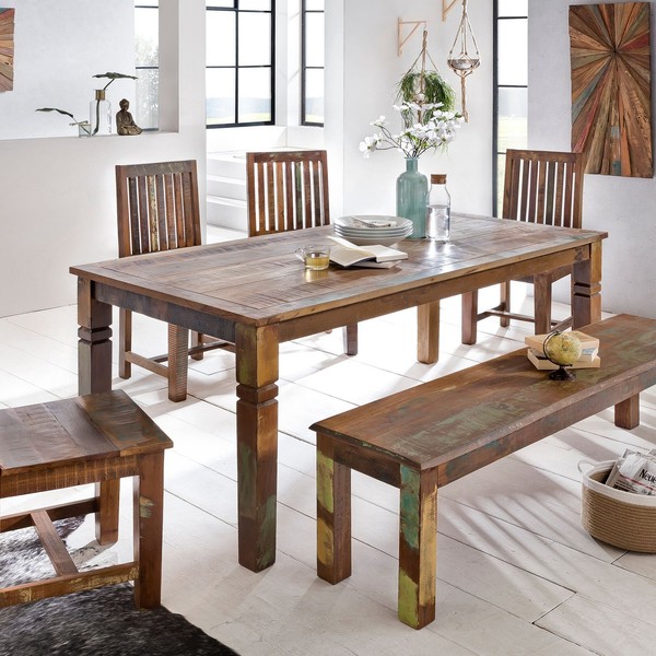 FineBuy Esszimmertisch Kalkutta 120 X 70 Cm Esstisch Tisch KüChentisch 4-6 Pers.-image