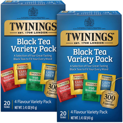 Black Tea Variety 2-Pack with Earl Grey Tea, English Breakfast Tea