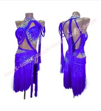 jz Handmade Women Samba Ballroom Swing Salsa Rumba Latin Dance Dress RHYTHM