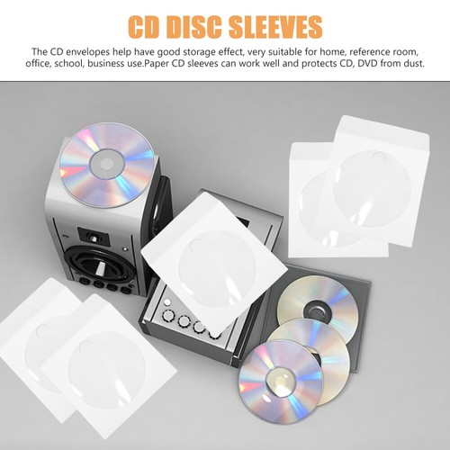100 Pcs CD -DVD -Papiertüte DVD-Aufbewahrungstaschen DVD-Speicherhalter - Bild 12 von 12