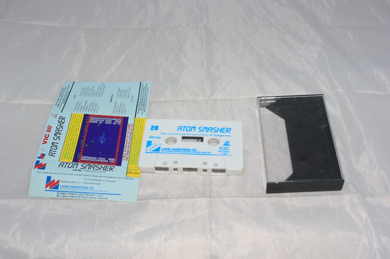 Atom Smasher VIC 20 CASETTE GAME CANADIAN VERSION By ROMIK UNTESTED AS-IS