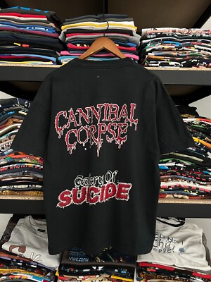 Vintage 90s Cannibal Corpse Gallery of Suicide Black T-shirt | eBay