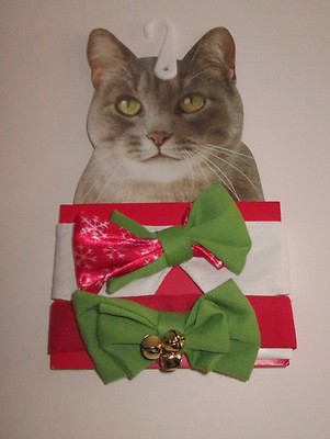 cat christmas bow tie