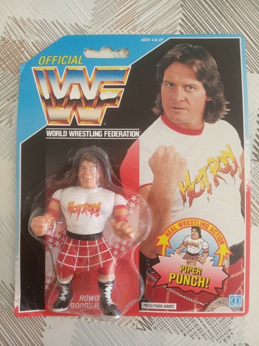 Vintage WWF Hasbro Rowdy Roddy Piper Figure MOC Bu...