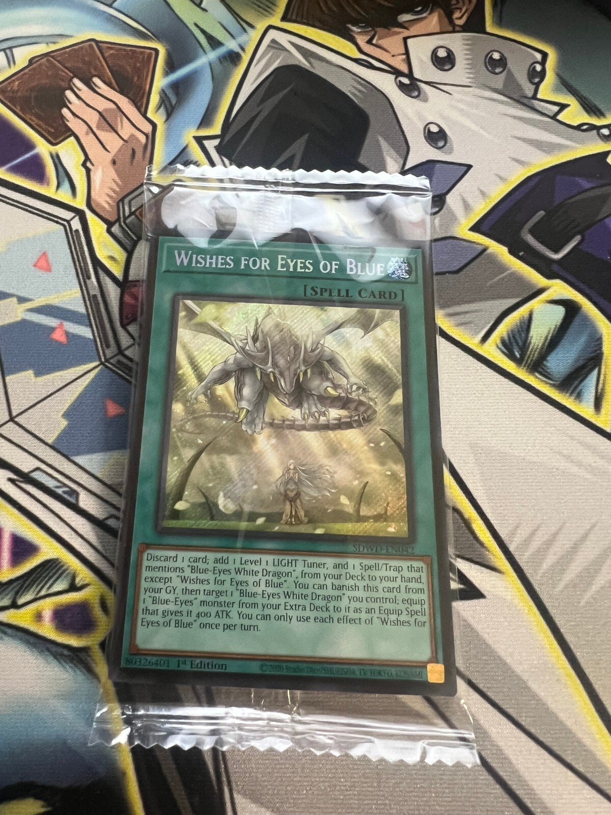 WISHES FOR EYES OF BLUE SECRET RARE SEALED SDWD-EN042 NEAR MINT YUGIOH