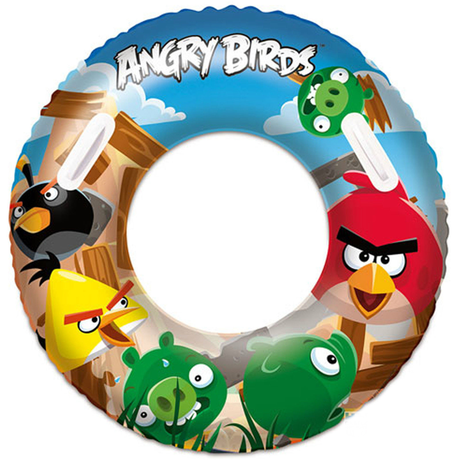 Angry Birds Inflatable Rubber Ring 36"" Swim Toy