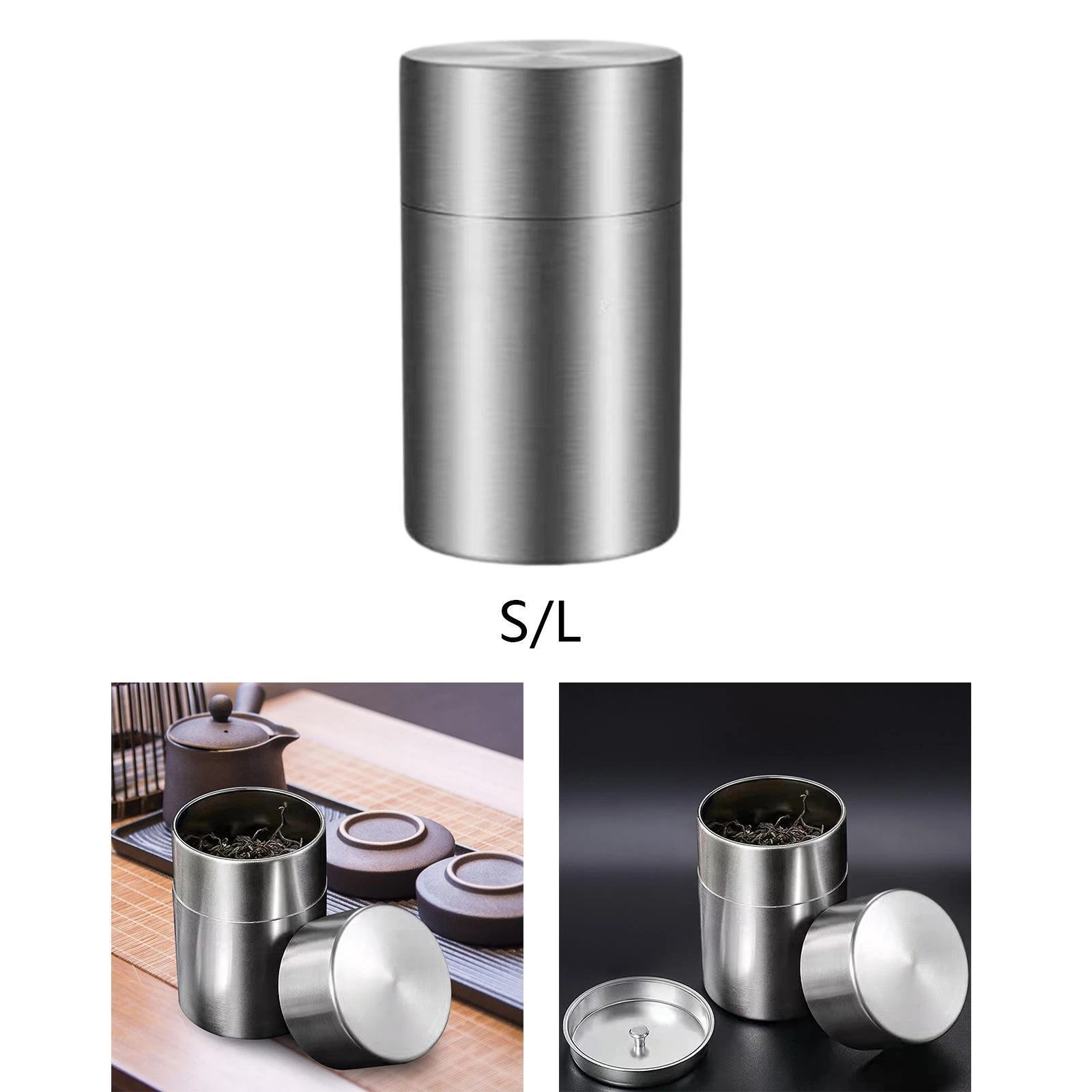 Tea Tins Canister Can Stainless Steel Candy Sealed Spice Food Storage Canister