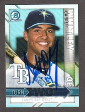 2016 BOWMAN CHROME  TT-WA  Garrett Whitley TBAY RAYS  SIGNED AUTOGRAPH AUTO COA