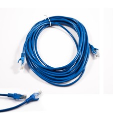 25FT CAT5 CAT5E RJ45 ETHERNET LAN NETWORK PATCH CABLE BLUE HIGH SPEED INTERNET