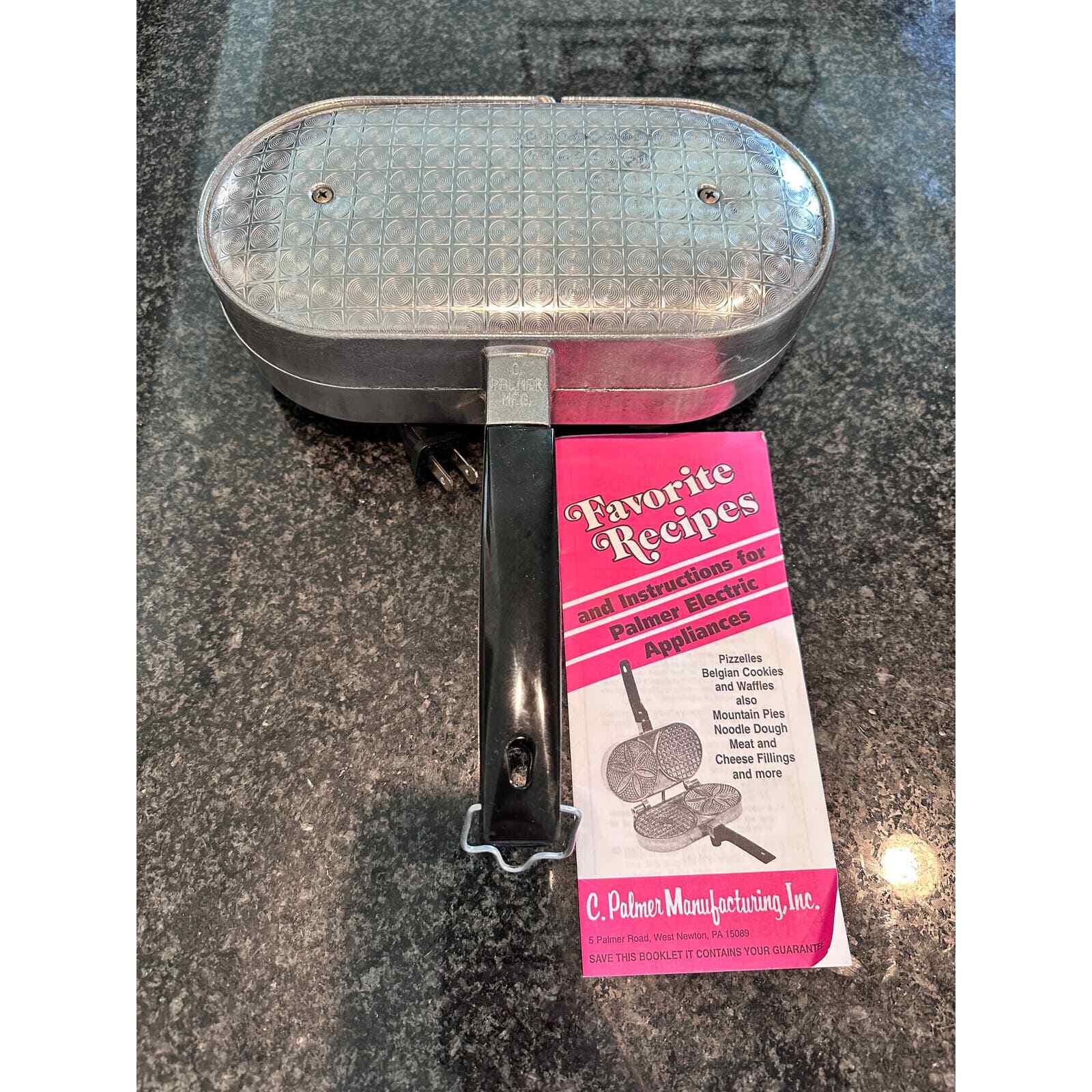 Vintage C. Palmer Pizzelle Iron Model 1000 Belgian Cookie Iron Star