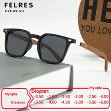 TR90 Square Retro Myopia Nearsighted Glasses Unisex Fashion Outdoor Sunglasses