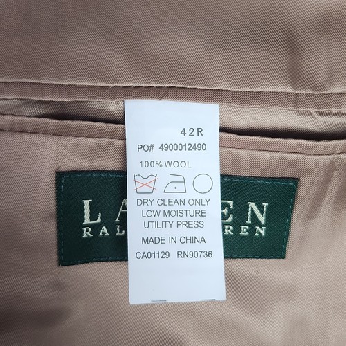Abrigo Deportivo Lauren Ralph Lauren Para Hombre 42R Lana Pata de Gallo Marrón Macys Oficina - Imagen 6 de 22