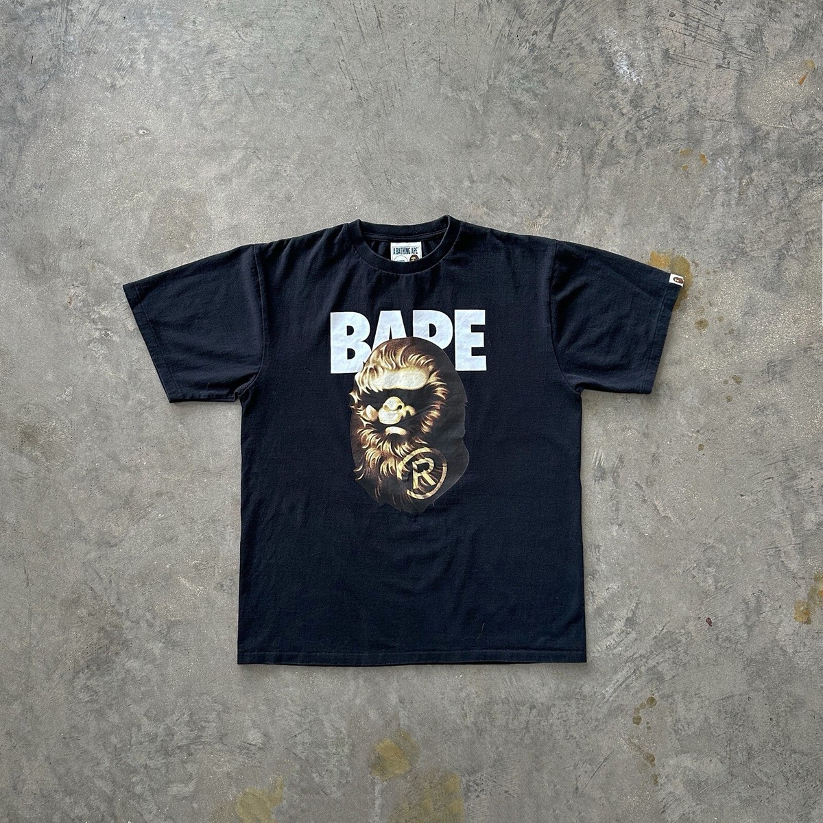 ◆BAPE◆ Photo Print Ape Head Relaxed Fit T-Shirt M BLACK 00 BAPE Photo Print Ape Head Relaxed Fit Tee Black Men's - SS25