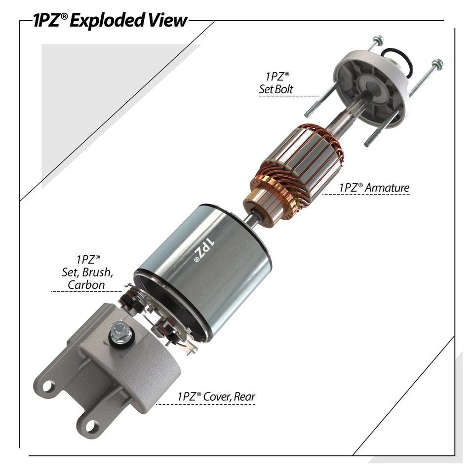 Starter Motor For Honda Fourtrax 300 TRX300 TRX300FW 281cc 2X4 4X4 1988-2000 ATV - Image 2 of 4