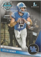 2023 Bowman Chrome University Devin Leary RC Baltimore Ravens (B)