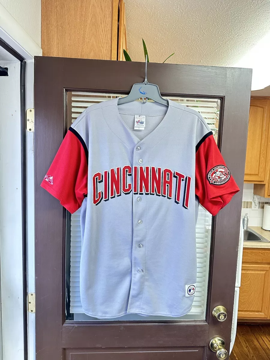 Vintage 2000 Cincinnati Reds Road MLB Jersey w/ 25th Anniversary Champions  Patch