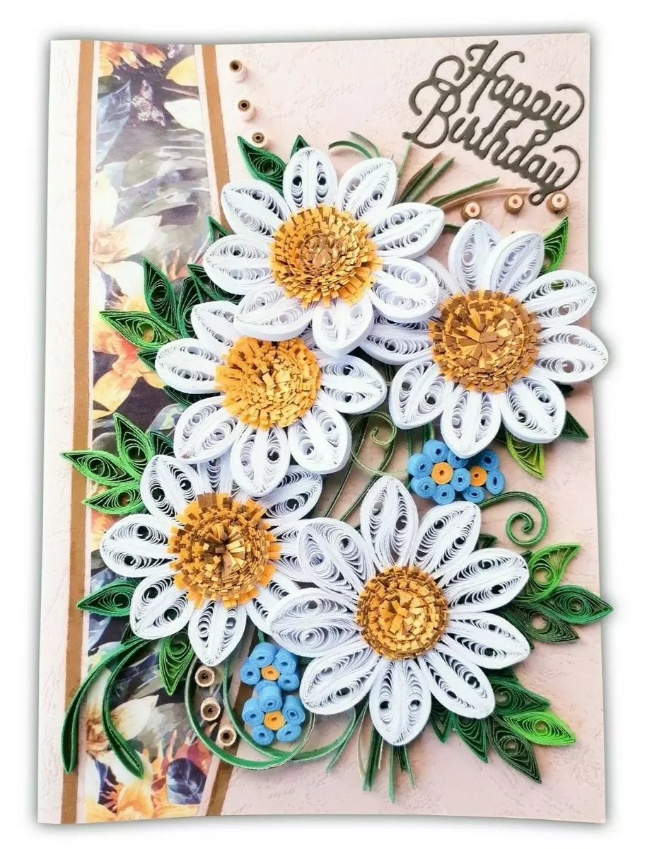 Birthday 3D Paper Cards Greeting 100%Handmade Quilling Design ...