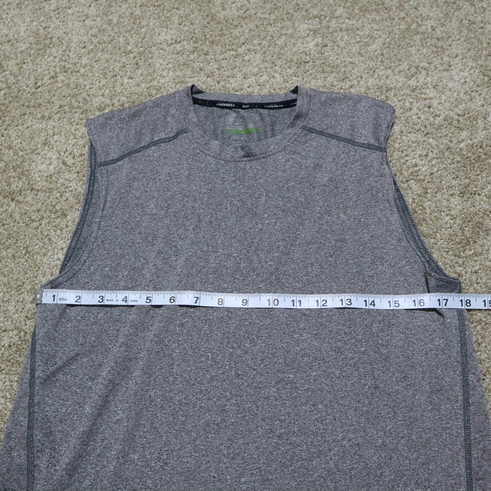Russell Training Fit dripower 360 Gray Black Athletic Tank Top Men's S