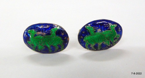 Vintage Antique Collectible Old Silver Cufflinks Handmade Mens Jewelry - Picture 3 of 6