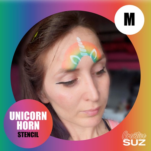 Unicorn Horn - Face Paint Craft Cake Airbrush Reusable Stencil - 3 sizes - Picture 9 of 14
