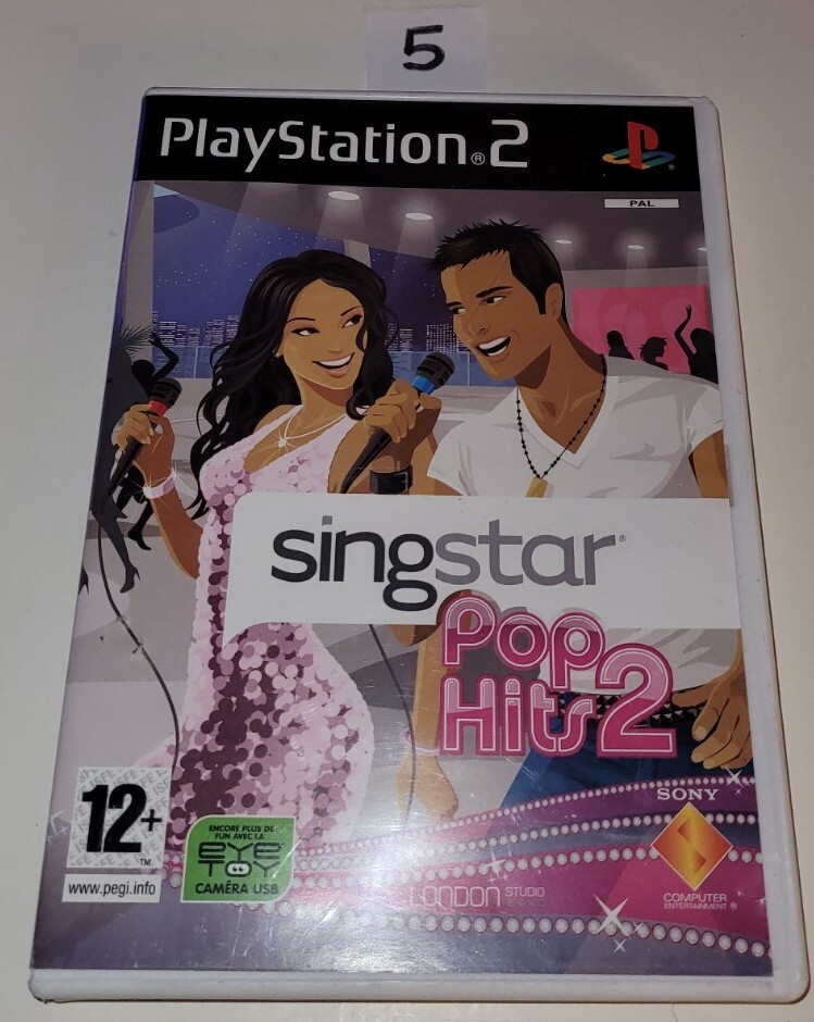 Sony PlayStation 2/PS2 - Singstar Pop Hits 2 - ⚠️ Pas De Jeu Ni Notice -Bon État