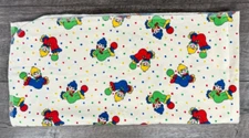 Nwot Vintage Yellow Background Clown Polka Dot Receiving Blanket