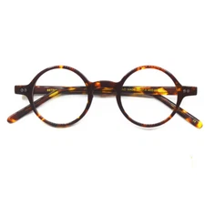 Vintage Round Acetate Tortoise Glasses Full Rim non prescription Eyeglasses